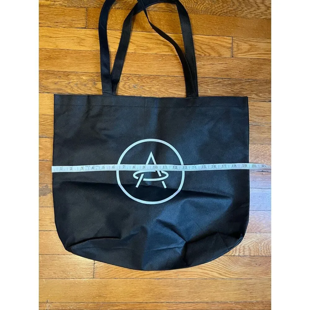 Aether Black Logo Tote Bag Reusable Shopping